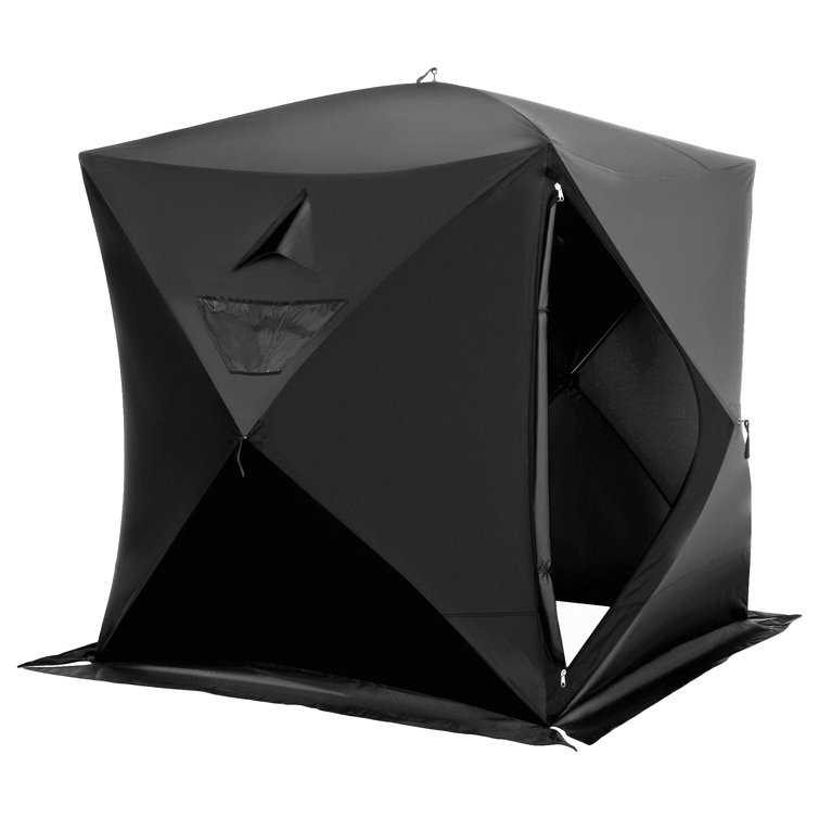 Outsunny Ice Fishing Shelter Insulated 4 Person Tent with Carry Bag